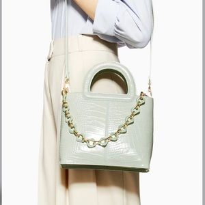 Topshop Tia Faux Croc Bag